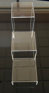 CLEAR ACRYLIC RISERS FOR DISPLAY(SET OF 3 PCS), HOME DECOR, SHELF SHOWCASE FIXTURE, JEWELRY DISPLAY